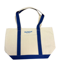 Load image into Gallery viewer, Blue “today is a good day” Tote
