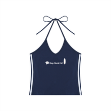 Load image into Gallery viewer, Navy Step Back Surfer Girl Tank
