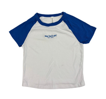 Load image into Gallery viewer, Royal Blue/White Step Back Girl Baby Tee

