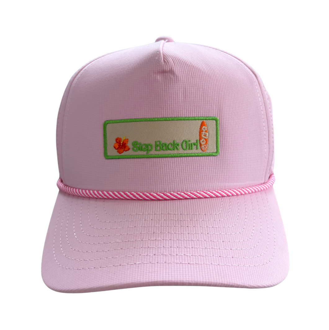 Pink Step Back Girl Rope Trucker
