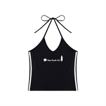 Load image into Gallery viewer, Black Step Back Surfer Girl Tank

