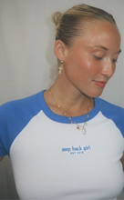 Load image into Gallery viewer, Royal Blue/White Step Back Girl Baby Tee
