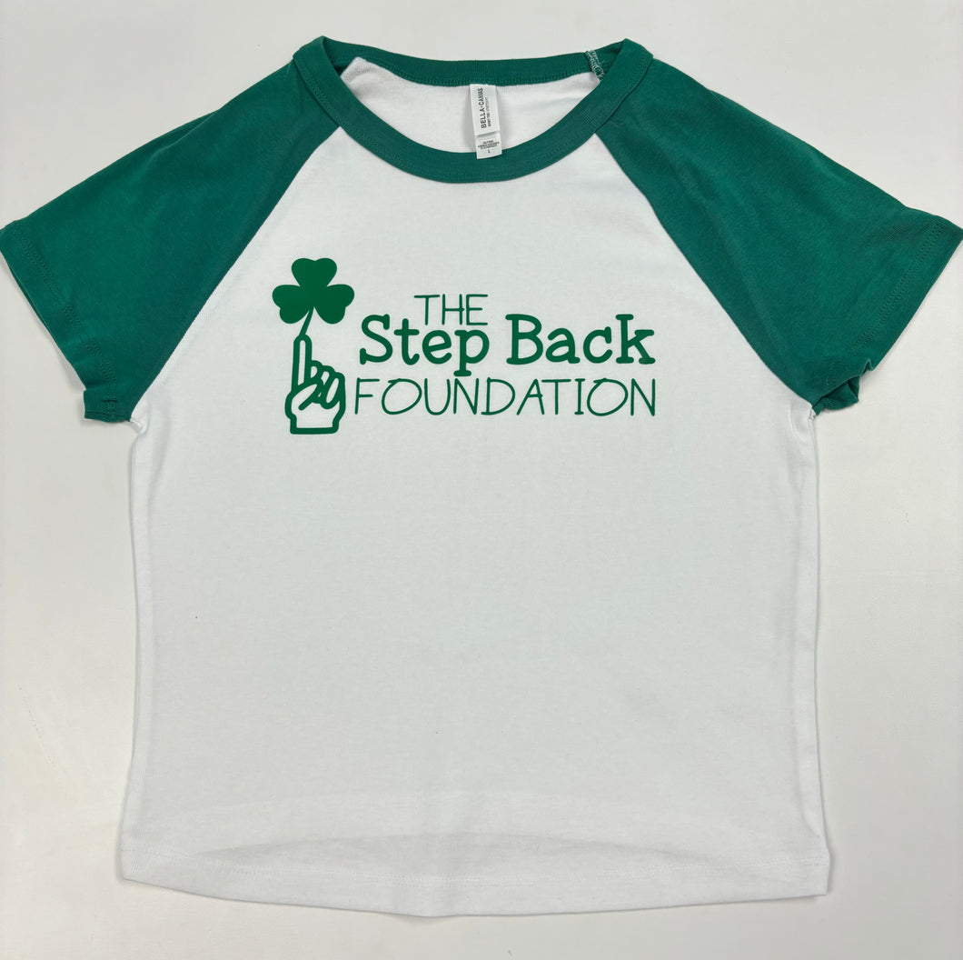 Green & White Shamrock Baby Tee