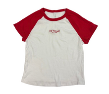 Load image into Gallery viewer, Red/White Step Back Girl Baby Tee
