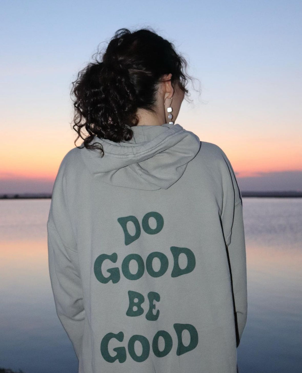 Morning Girl Olive “Do Good Be Good” Hoodie