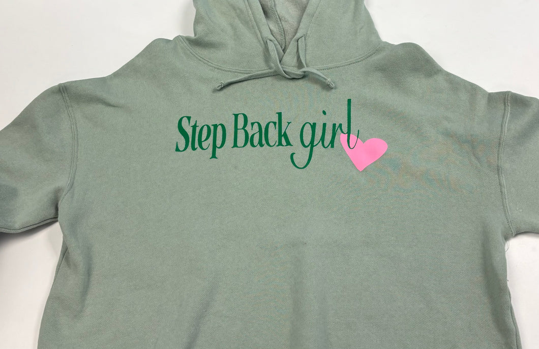 Step Back Girl Sage Cropped Hood