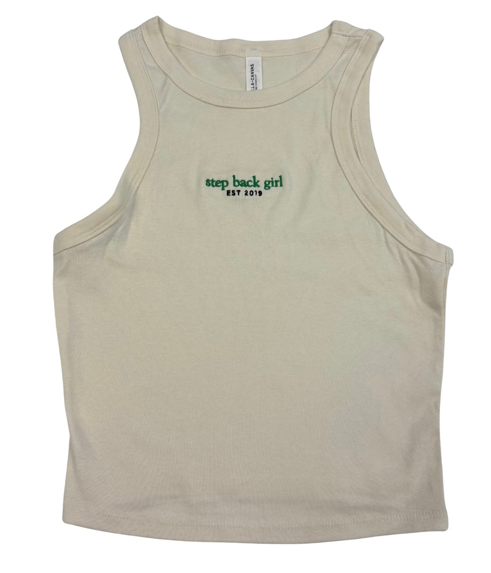 Cream Step Back Girl Tank