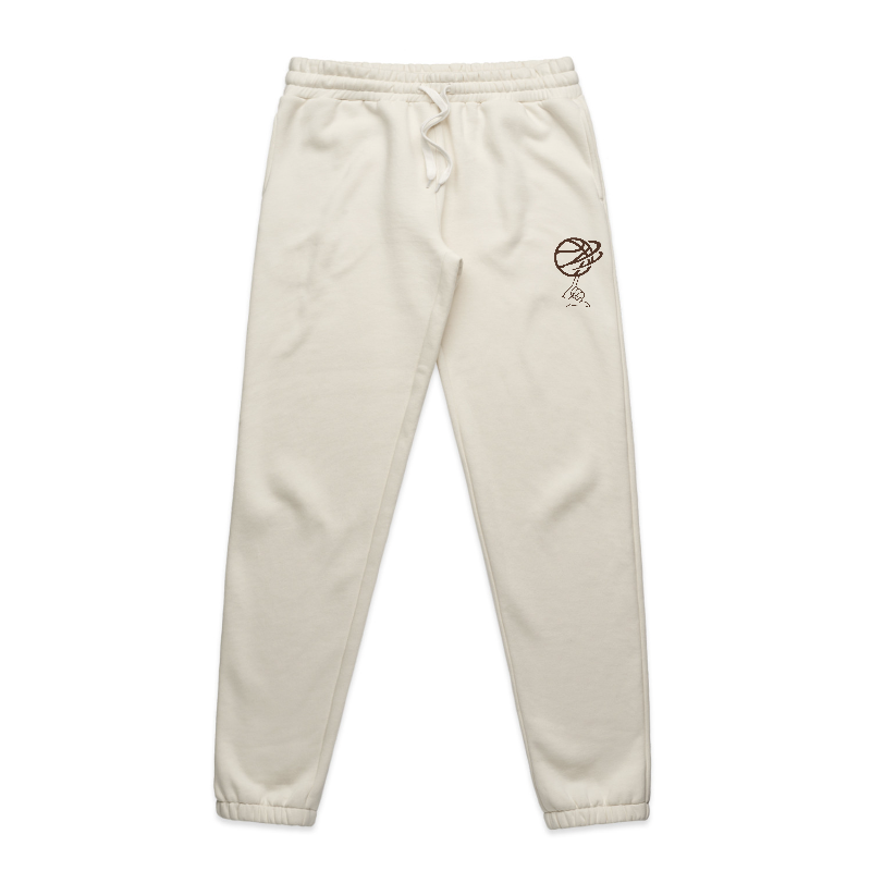 Stencil Track Pants-Ecru